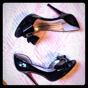 ‼️‼️SOLD ‼️‼️Beautiful Patent Leather D'orsay Heel w Bow Detail‼️SOLD!!‼️‼️